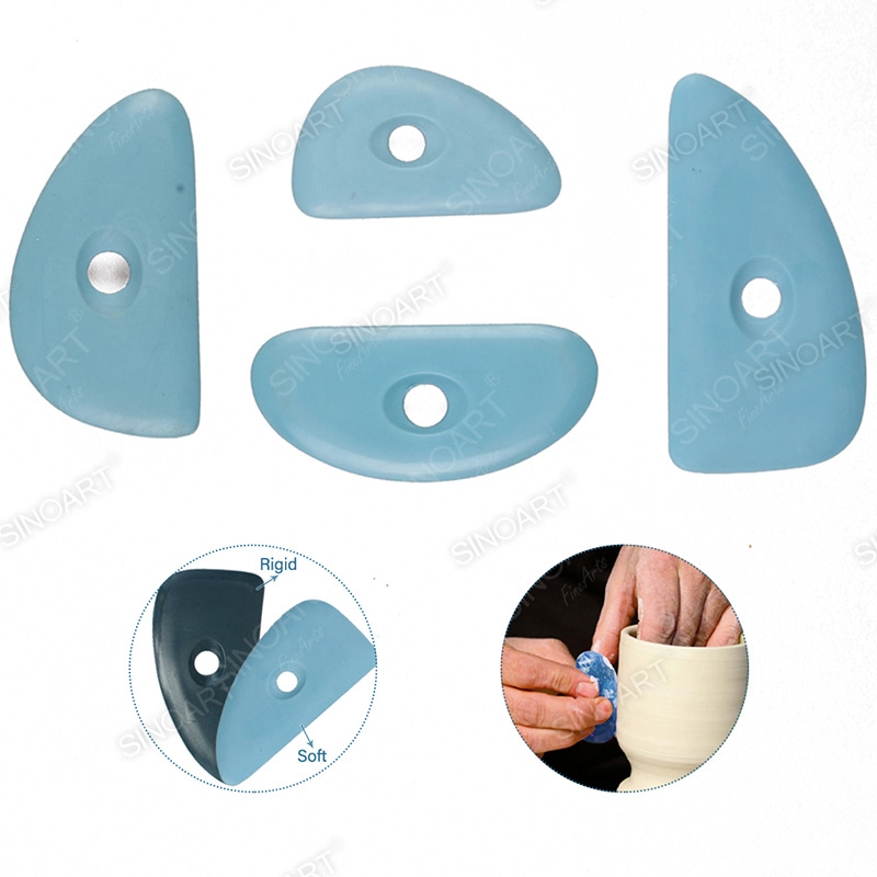 4pcs Silicone Pottery Rib Set DIY Tool Pottery & Ceramic Tool