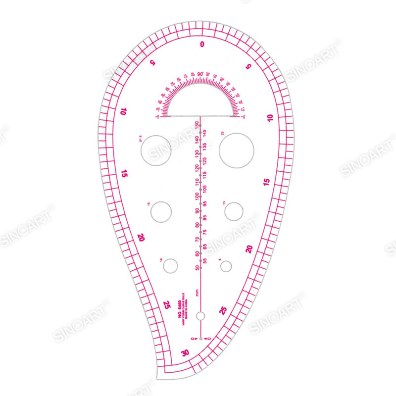 Sandwich line garment ruler Transparent Sewing Project and DIY Drafting tool
