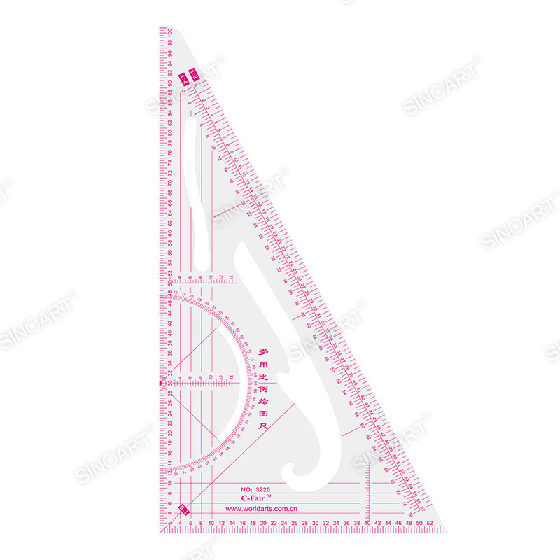 Sandwich line garment ruler Transparent Sewing Project and DIY Drafting tool