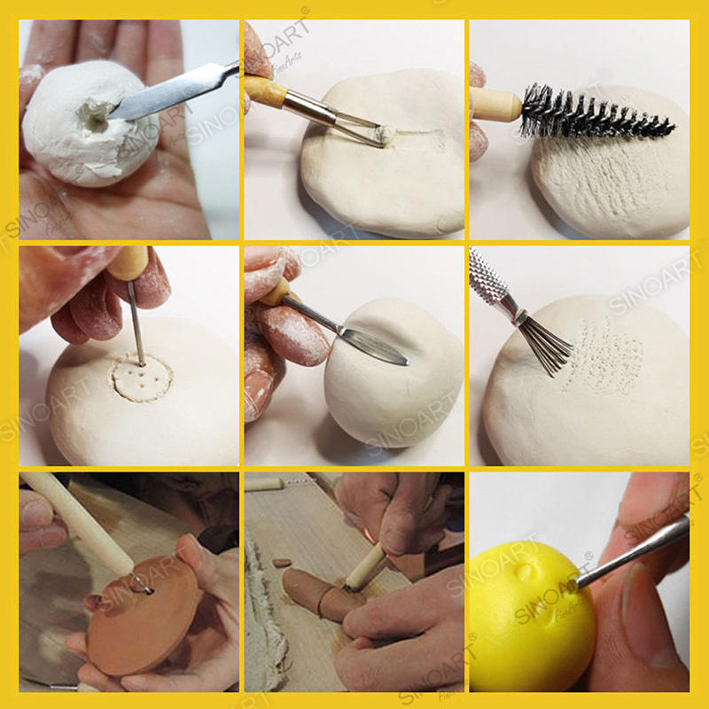 11pcs Clean-up tool kit set Sculpting Hand Tool Kit Pottery & Ceramic Tool