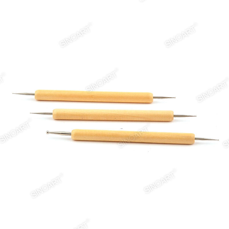3pcs Ball stylus Double-Ended Metal Pottery & Ceramic Tool 