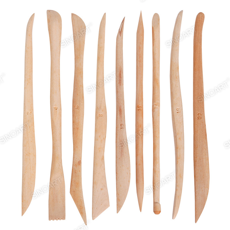 9pcs Wooden sculptural tool set 6inch Sculpting Tool Pottery & Ceramic Tool