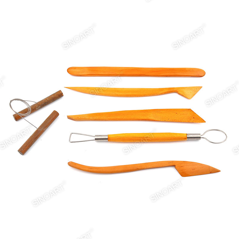 6pcs Wooden pottery tool Sculpture Modeling 8inch Pottery & Ceramic Tool