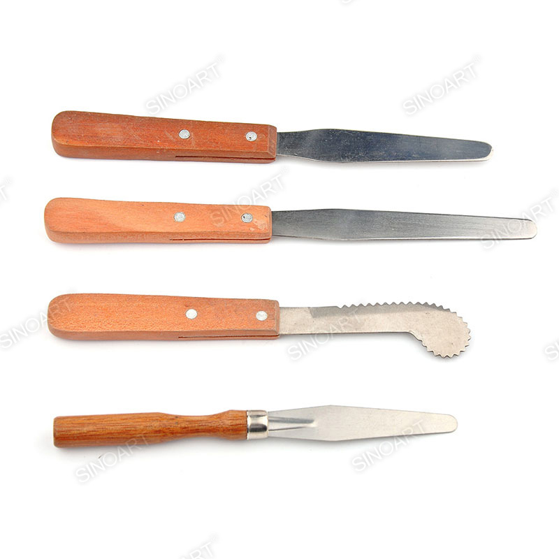 4pcs Pottery tool set wood handle knife Pottery & Ceramic Tool