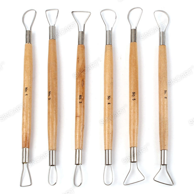 6pcs Double end wire tool Carving Sculpting Tool Pottery & Ceramic Tool