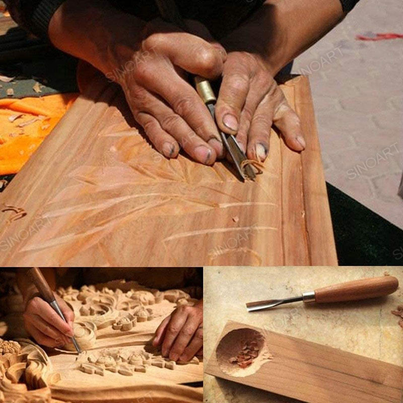 6pcs Wood carving chisel set wooden case Sculpture & Carving Tool