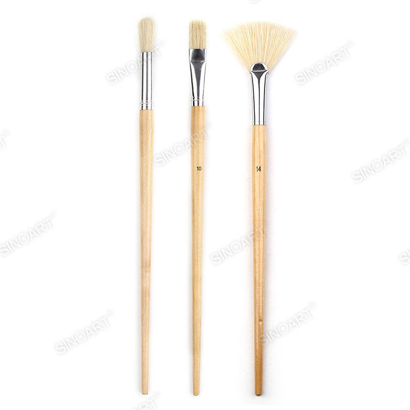 Bristle Artist Bristle Brush aluminum ferrule Brush Set