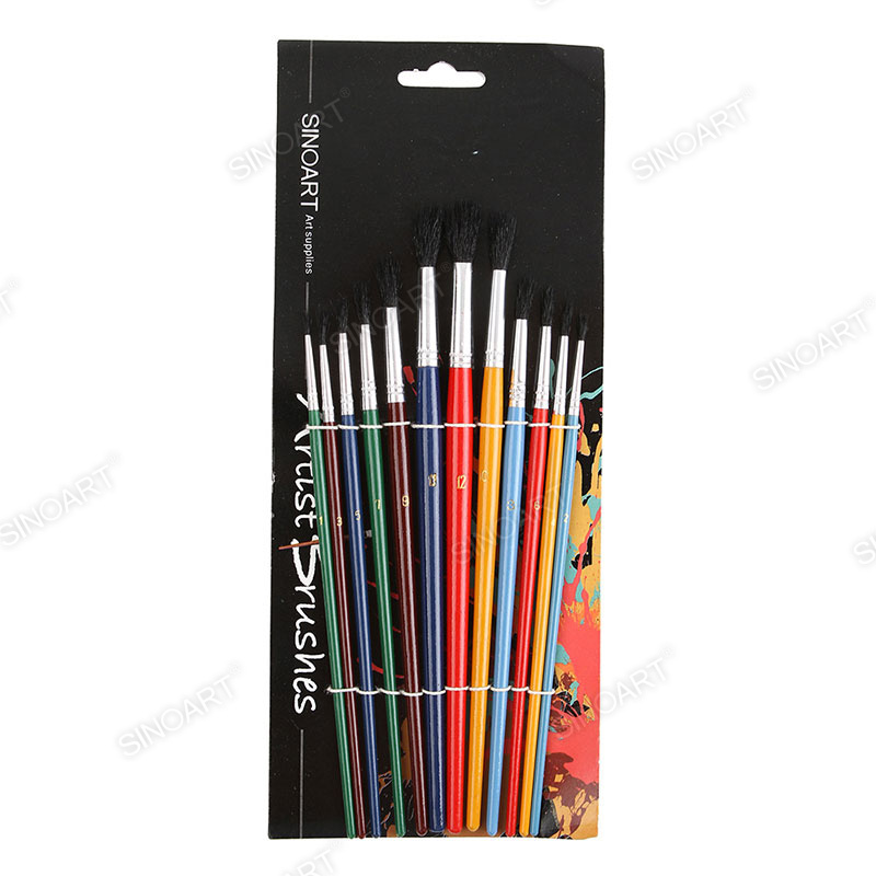 Watercolor brush set goat hair colorful handle Brush Set