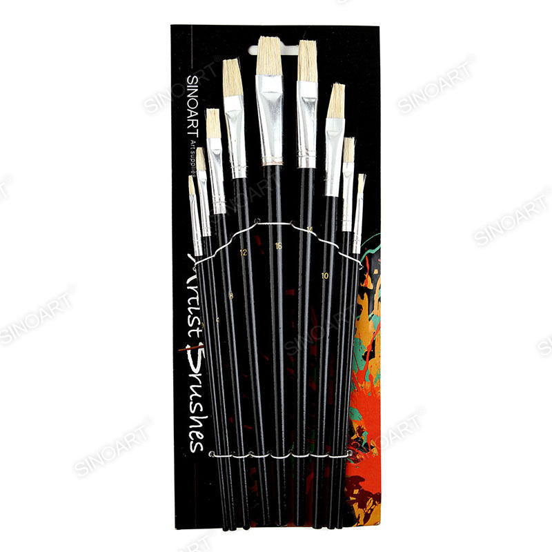 Black short handle brush Bristle Brush Set