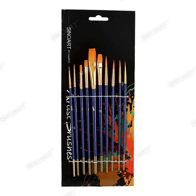 Purple short handle Nylon brush set Golden nylon Brush Set