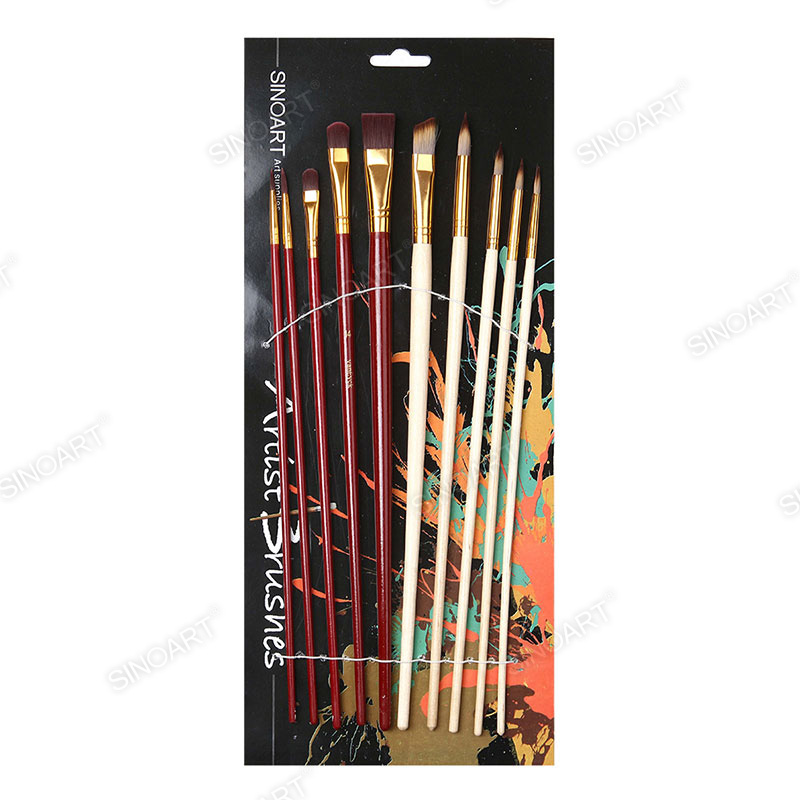 10 Nylon brushes Brush set different shape Brush Set