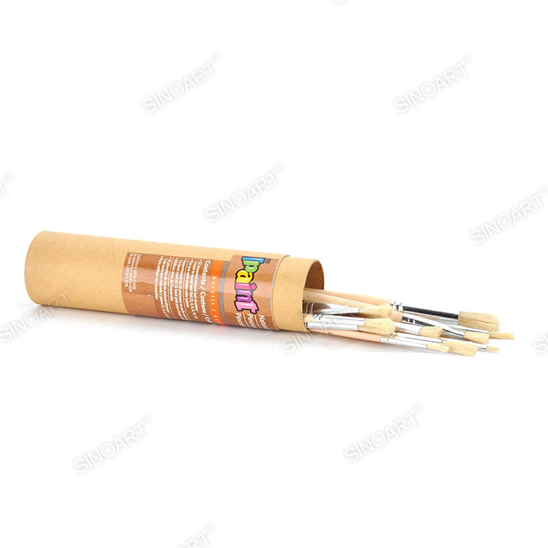 Bristle Brush Tube Set 12pcs short handle Brush Set