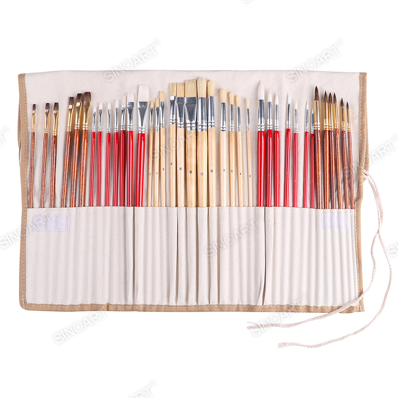 38pcs All Media Brush Set with a brush holder Brush Set