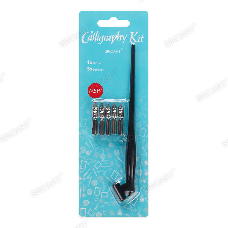 5 nibs Calligraphy Pen set Dip Pen Set Plastic handle Special shape design