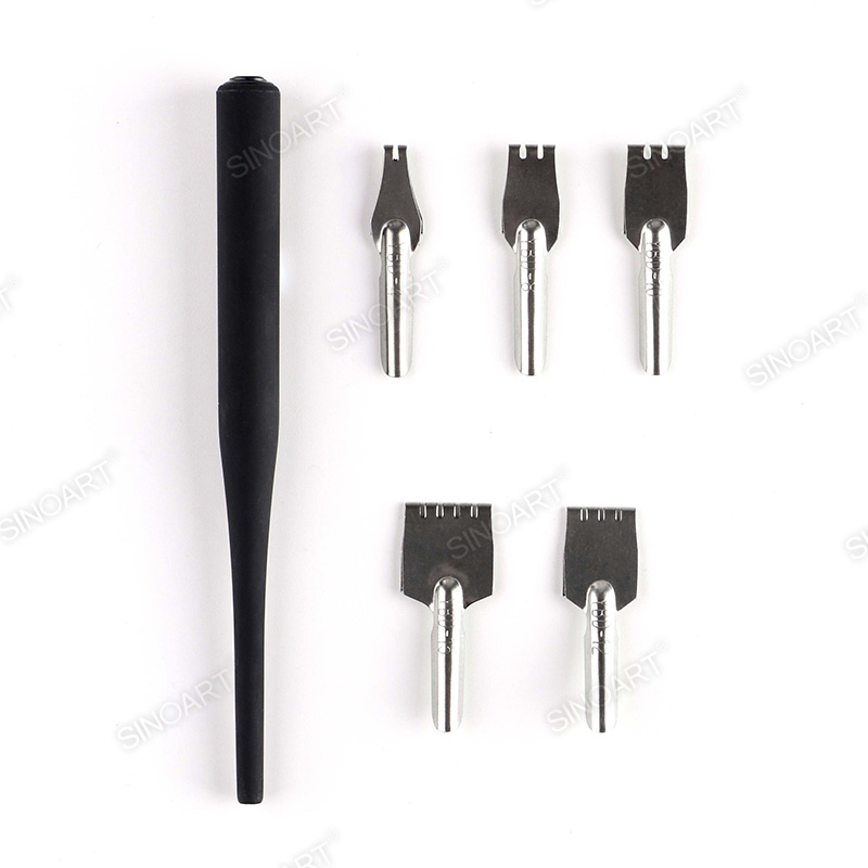 5 jumbo nibs Calligraphy Dip Pen Set Interchangeable Nibs Wooden Handle