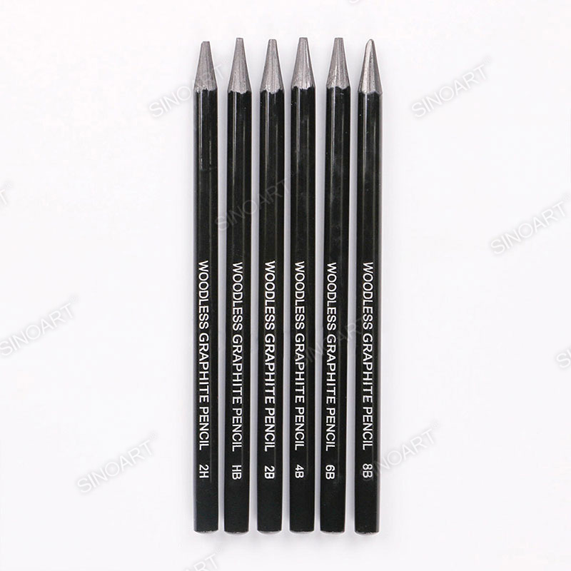 Dia. 8mm Woodless Graphite Pencils length 18cm No Wood Drawing & Sketching