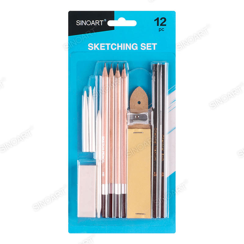 12pcs Beginner sketch set Charcoal Pencils Graphite Drawing & Sketching