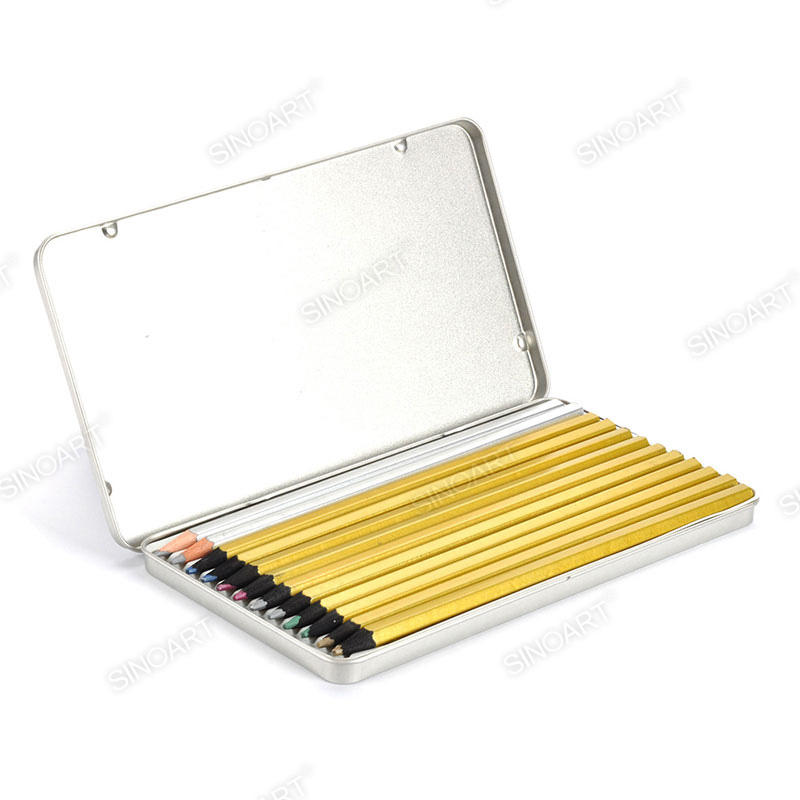 6 colors Metallic Pencil Set Pre-Sharpened 12pcs Drawing & Sketching