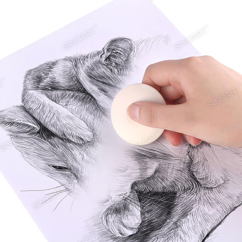 5.5cm Artist Eraser With Grip Round Triangular Square Drawing & Sketching