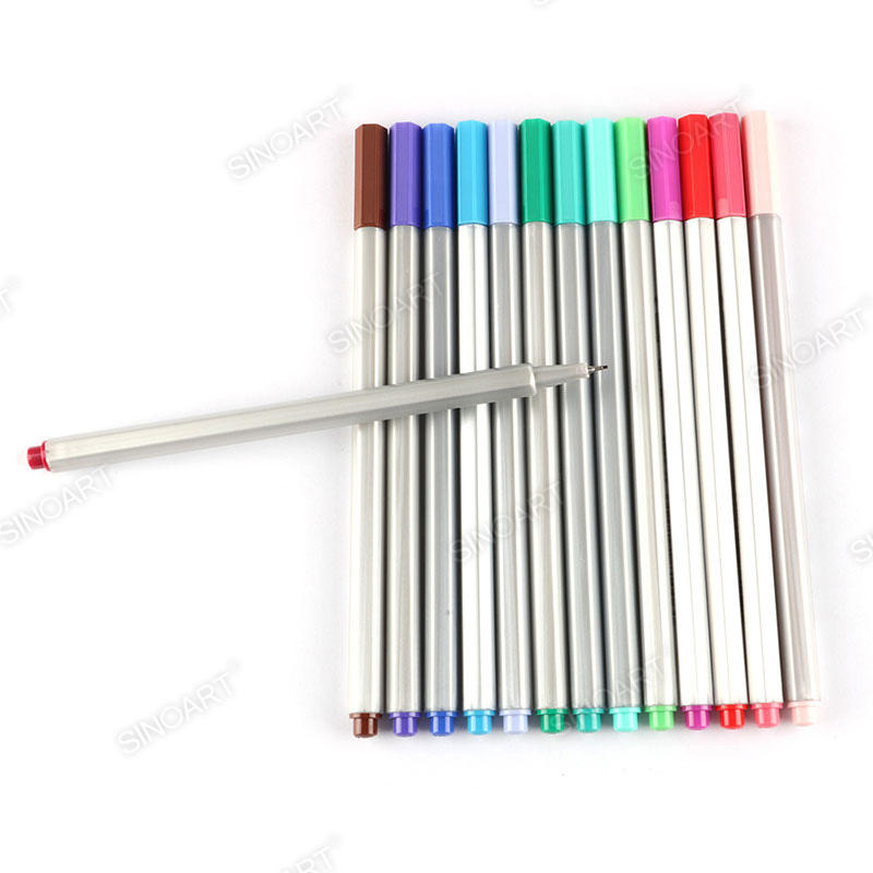 0.4mm tip Colorful Fineliner 16.5cm long Drawing Pen