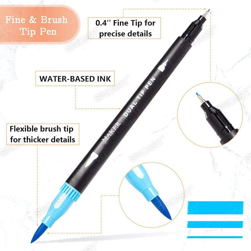 Dia. 10mm Dual-Tip Markers triangle barrel Watercolor Marker