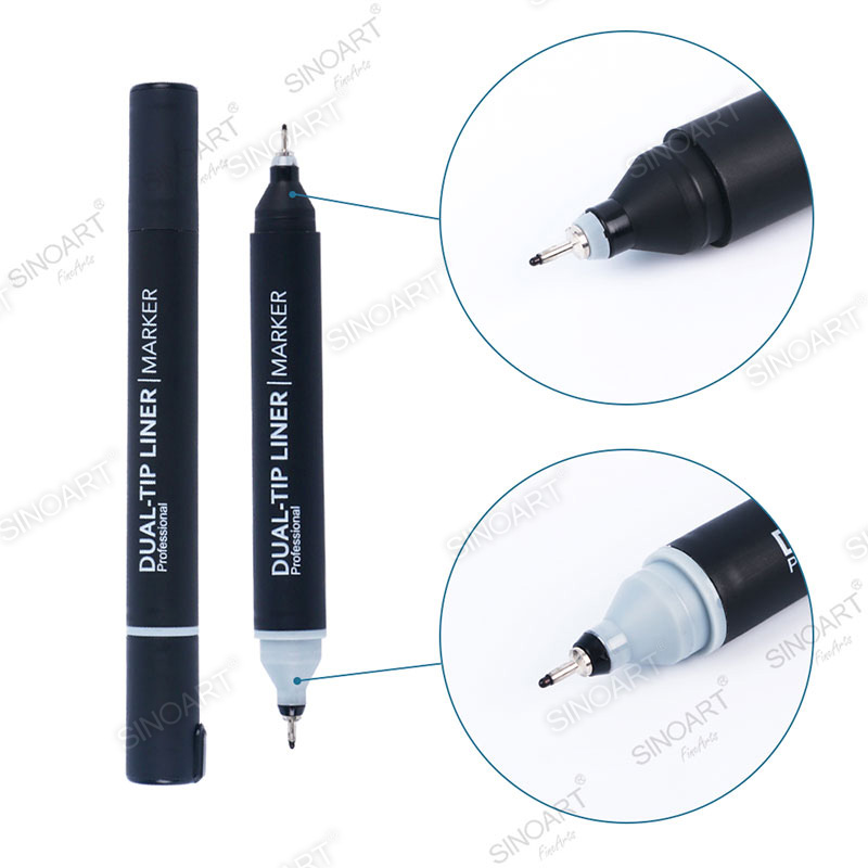 60 colors Dual-tip Liner Marker nylon tip Alcohol-Base Markers