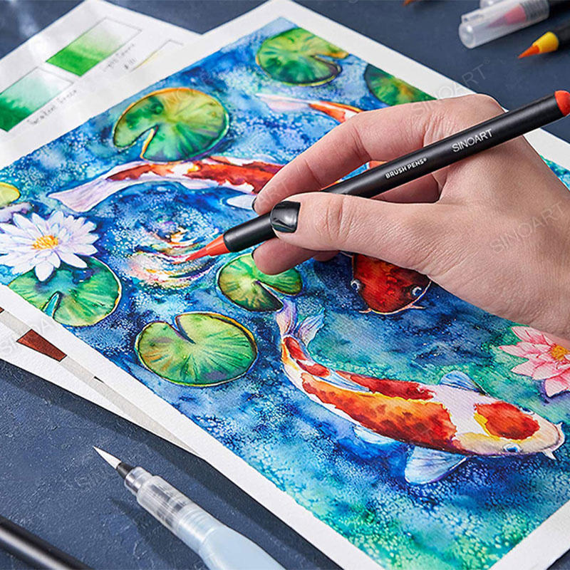 48 colors Watercolor Brush Pen Waterbase ink Watercolor Markers 