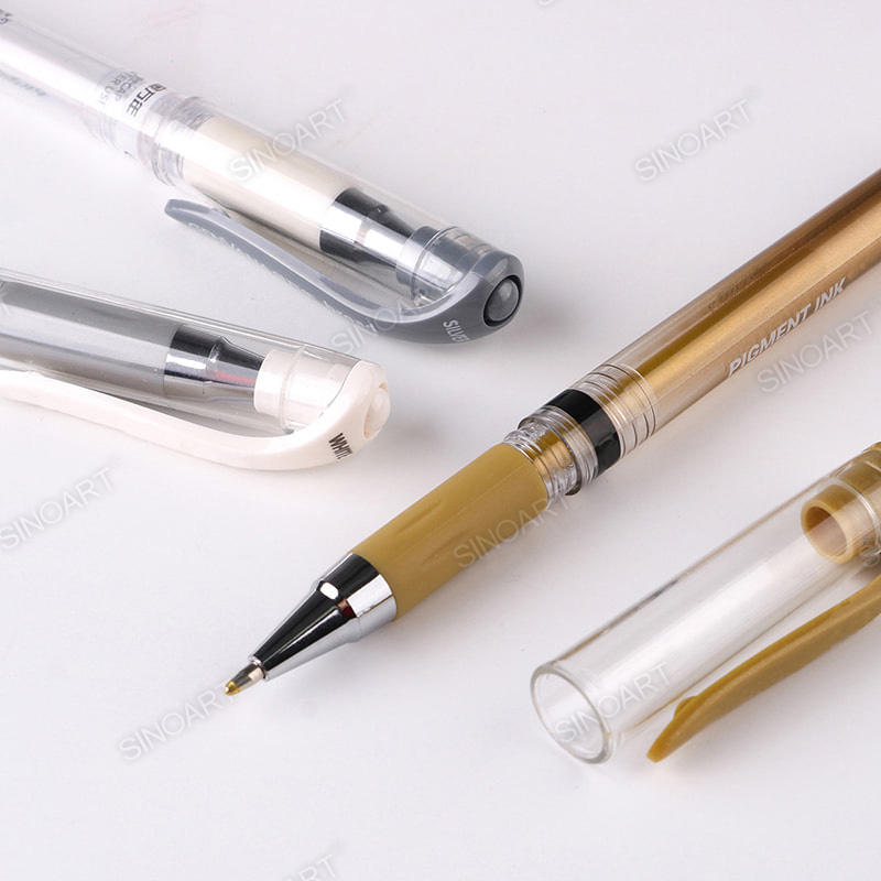 Golden Silver & White colors Fine Point pen Pigment ink Drawing Pen 
