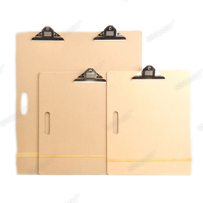 Wooden Sketch Portable Clipboard with Handle Drafting Drawing Board