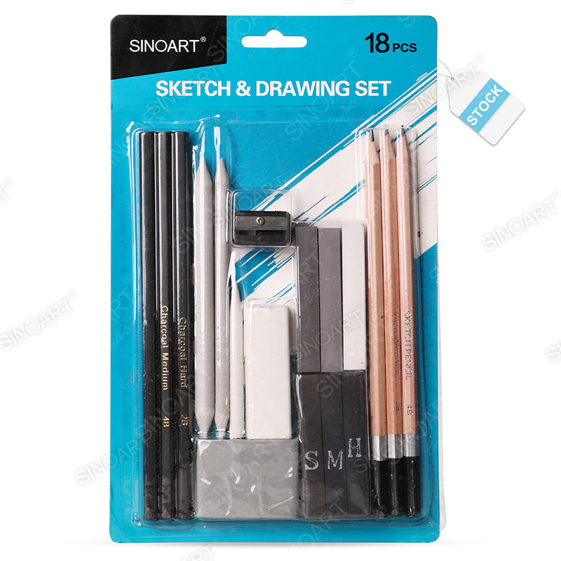 18pcs Sketch & drawing set Artist Shading Painting Pencils Beginners 