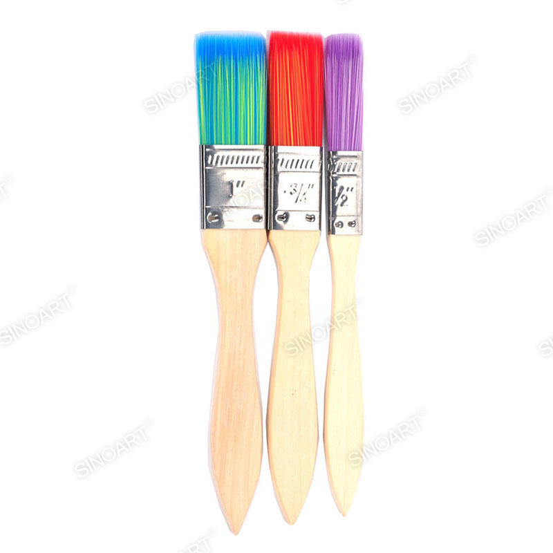 Colorful nylon hair Hobby brush set 3pcs Sponge & Kids Brush