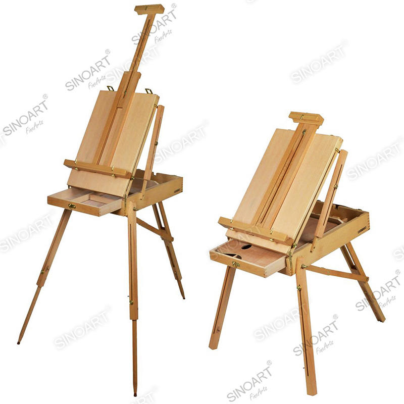 Wooden Large French Field Studio Sketch Box Easel 