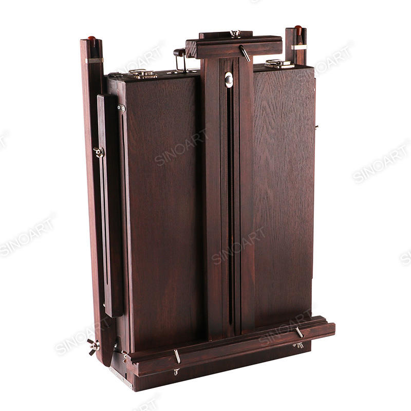 Wooden Large French Field Studio with Aluminum Tray Sketch Box Easel  