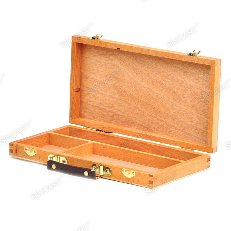 30.5x15.2x4cm Wooden Artist Paint Brush Tool Storage Sketch Box Cases