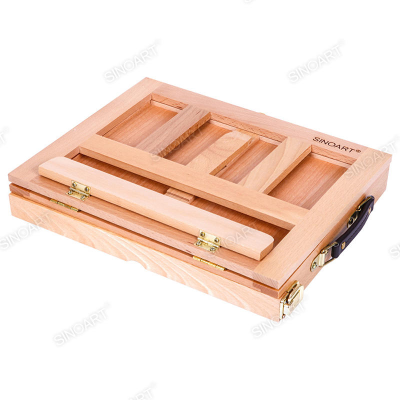 33.5x26x5cm Wooden Artist Portable Book Stand Paint Tool Storage Sketch Box Easel