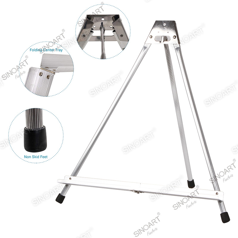 30x44x45.5cm Aluminum Table Display Folding Metal Easel