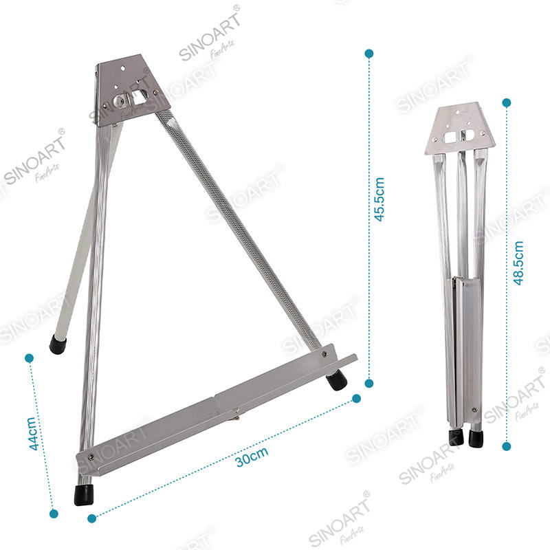 30x44x45.5cm Aluminum Table Display Folding Metal Easel