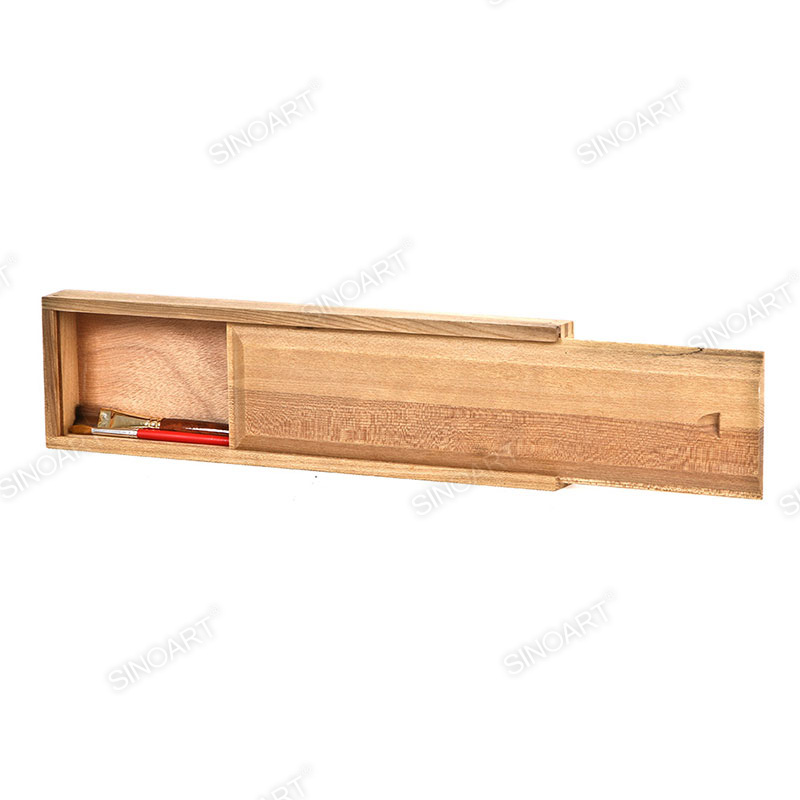 Wooden Artist Paint Brush Holder Tool Storage Drawer Sketch Box Cases