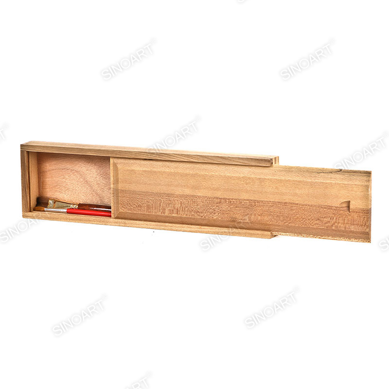 Wooden Artist Paint Brush Holder Tool Storage Drawer Sketch Box Cases