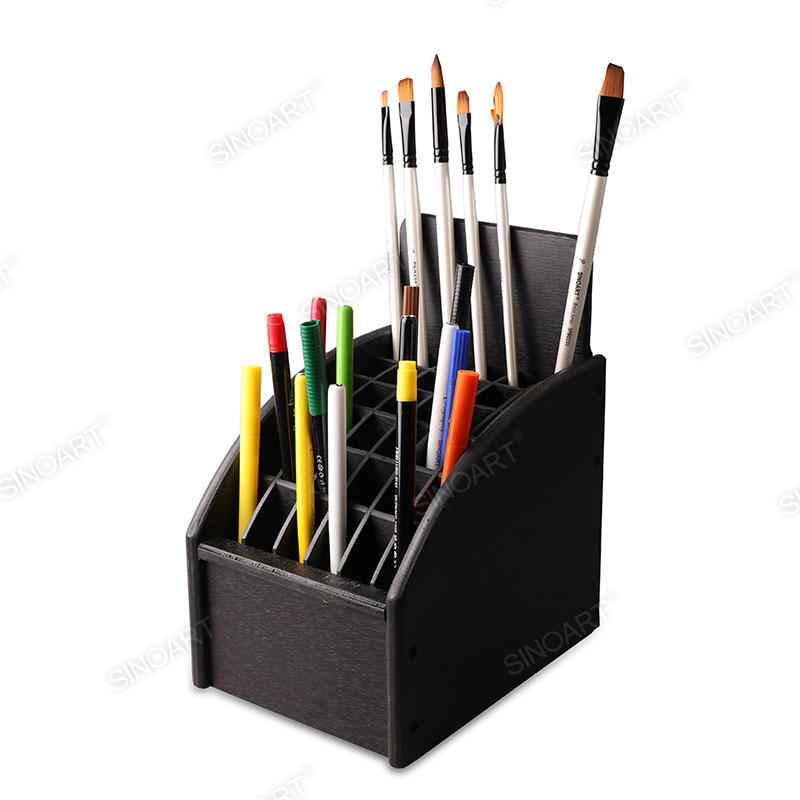 Wooden Pencil Brush Stand Display Easel