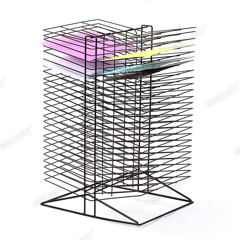 50 Shelves Double Sided Wire Metal Art Drying Rack Display Easel