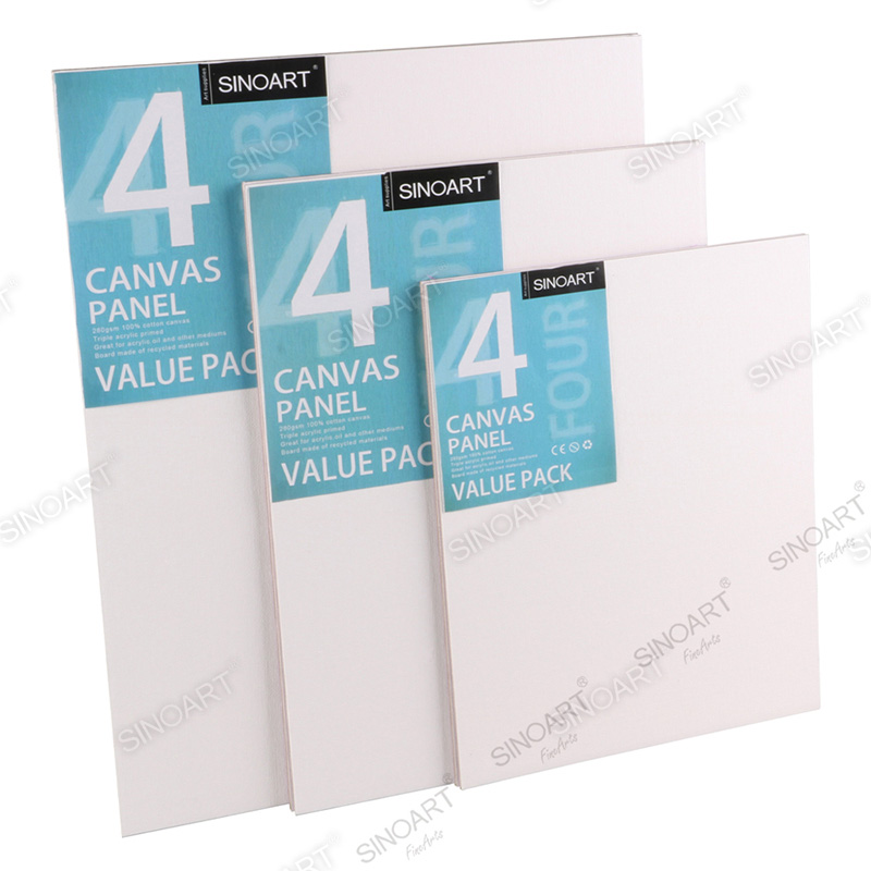 Economical Cut Edge Triple Primed Cotton Acid Free Canvas Board Canvas Panel 