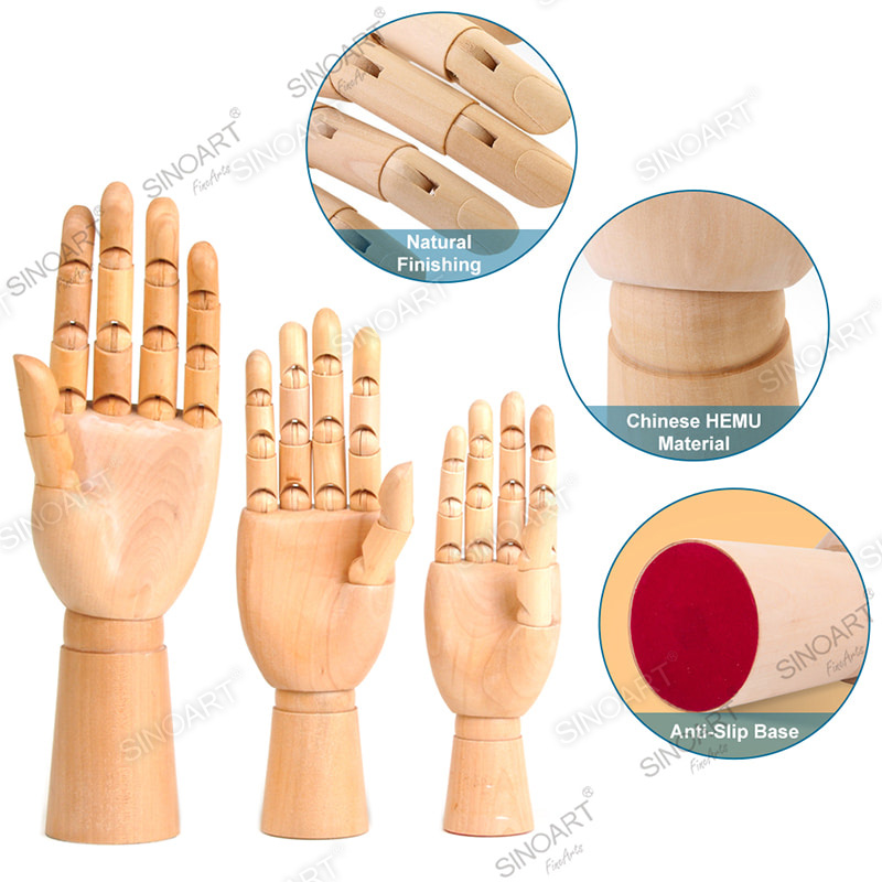 Hand Wooden Human Artists Figure Jointed Mannequin for Drawing Sketching Manikin  