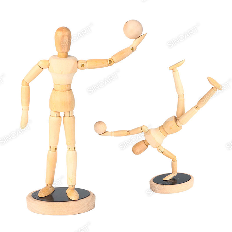 Magnetic Wooden Human Artists Figure Jointed Mannequin for Drawing Sketching Manikin