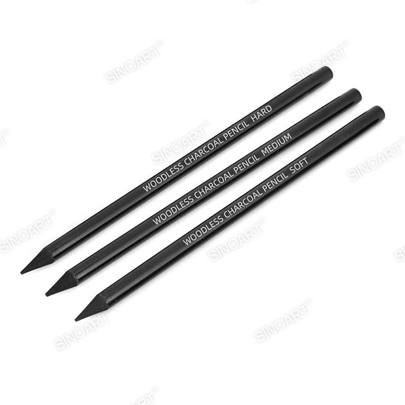 3pcs Woodless Charcoal Pencils hard medium soft Drawing & Sketching