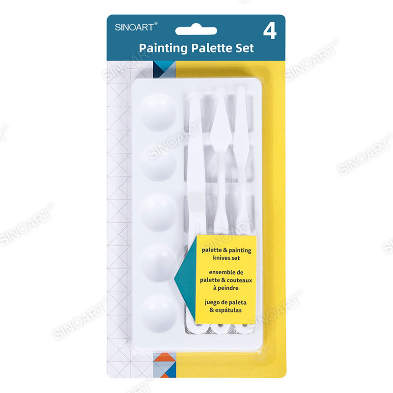 Painting Palette Set 1 plastic palette 3 plastic palette knives Palette