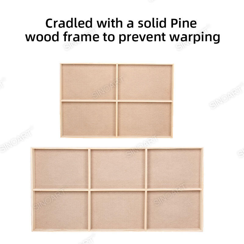 Deluxe Gesso Wood Art Painting Board Pouring Panels Cradled Pinewood Wooden Canvas Board