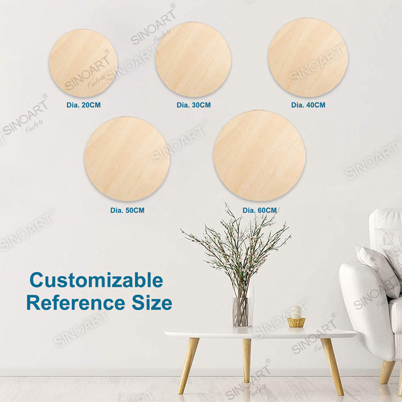 Round Plain Wood Art Painting Board Pouring Panels Wooden Canvas Board