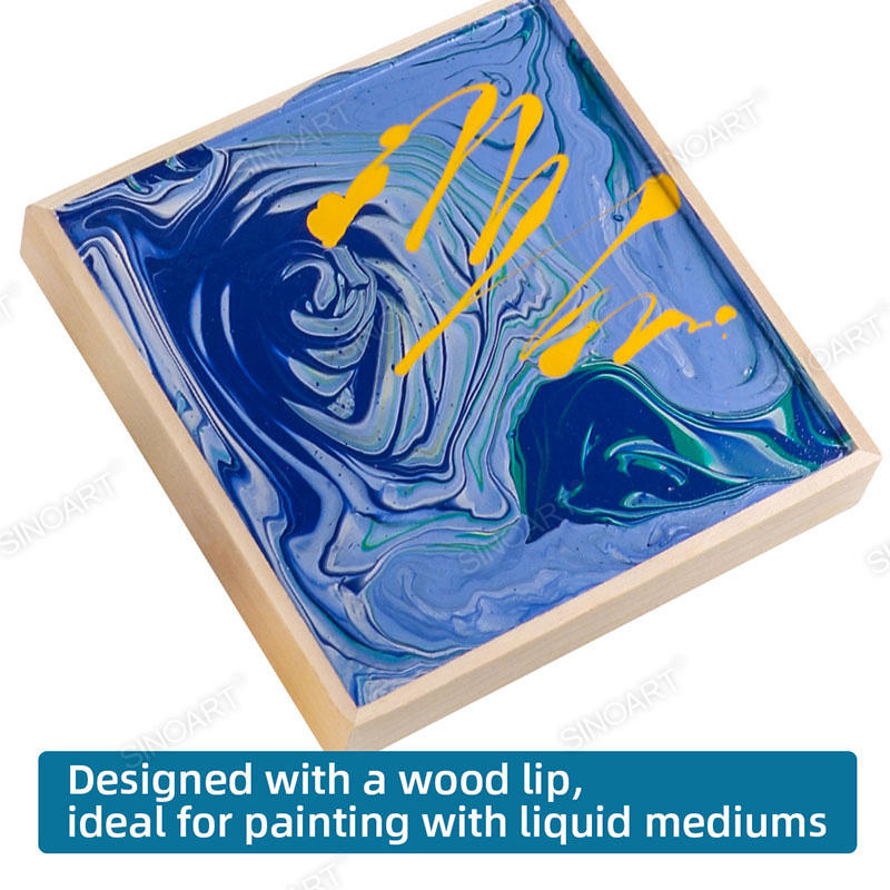 Liquid Wood Art Painting Board Pouring Panels Wooden Canvas Board 