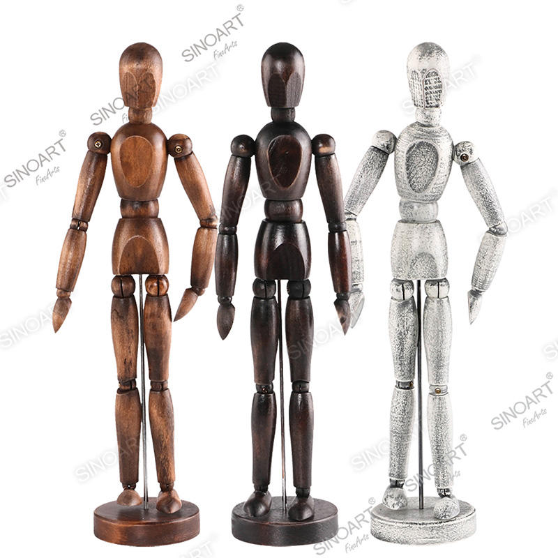 Wooden Archaistic Finish Human Artists Figure Jointed Mannequin for Drawing Sketching Manikin